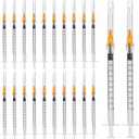 Disposable 1ml Syringe with 25Ga 1.0 Inch Needle, Individual Package pack of 100