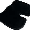 Bookishbunny Lumbar Back Cushion and Non Slip Seat Cushion (Black, Seat Cushion)