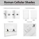 DEZ FURNISHINGS Cordless Blackout Roman Cellular Shade, 25"W x 72"H, Navy