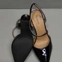 Yumlon Closed Toe Slingback Heels Wedding High Stiletto Heel for Women 3.3 Inch Ankle Strap Pointed Toe Pumps Prom Dress Bride Shoes for Dinner Party Sexy, Size 8,5