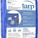 Kotap 30 x 40 Ft. All-Purpose Multi-Use Protection/Coverage 5-mil Poly Tarp, Waterproof, Blue, (TRA-3040)
