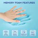 VALUXE Queen Mattress Topper 3 Inch Cooling Gel Memory Foam, CertiPUR-US Certified Topper & Pad for Back Pain Relief, Soft Breathable Bedding with Pressure Relief (Blue)