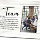 SRADMO Team Gifts: Inspirational Picture Frame - Team Definition 10x8 inch Wooden Tabletop Photo Frame