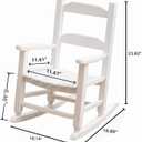 Toddler Rocking Chair Kids Child Wooden Small Baby Comfy Rocker Chairs Furniture for Nursery Bedroom Livingroom Outdoor Reading Room, Ages 3-6, Anti-Tip Design Safe & Sturdy White, 19.7"D x 16.2"W x 23.5"H