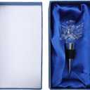 Hemoton Angel Wine Bottle Stopper Decorative Crystal Wine Bottle Plug Airtight Sealing Stopper for Home Bar Kitchen Unique Gift 4.13X1.96X1.37In
