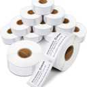 Aegis Adhesives - Replacement for DYMO 30336 (12 Rolls, 6000 Labels) 1" X 2 1/8" Direct Thermal Barcode and Address Labels - Compatible with LabelWriter 450, 450 Turbo, 4XL (NOT 550, 5XL)