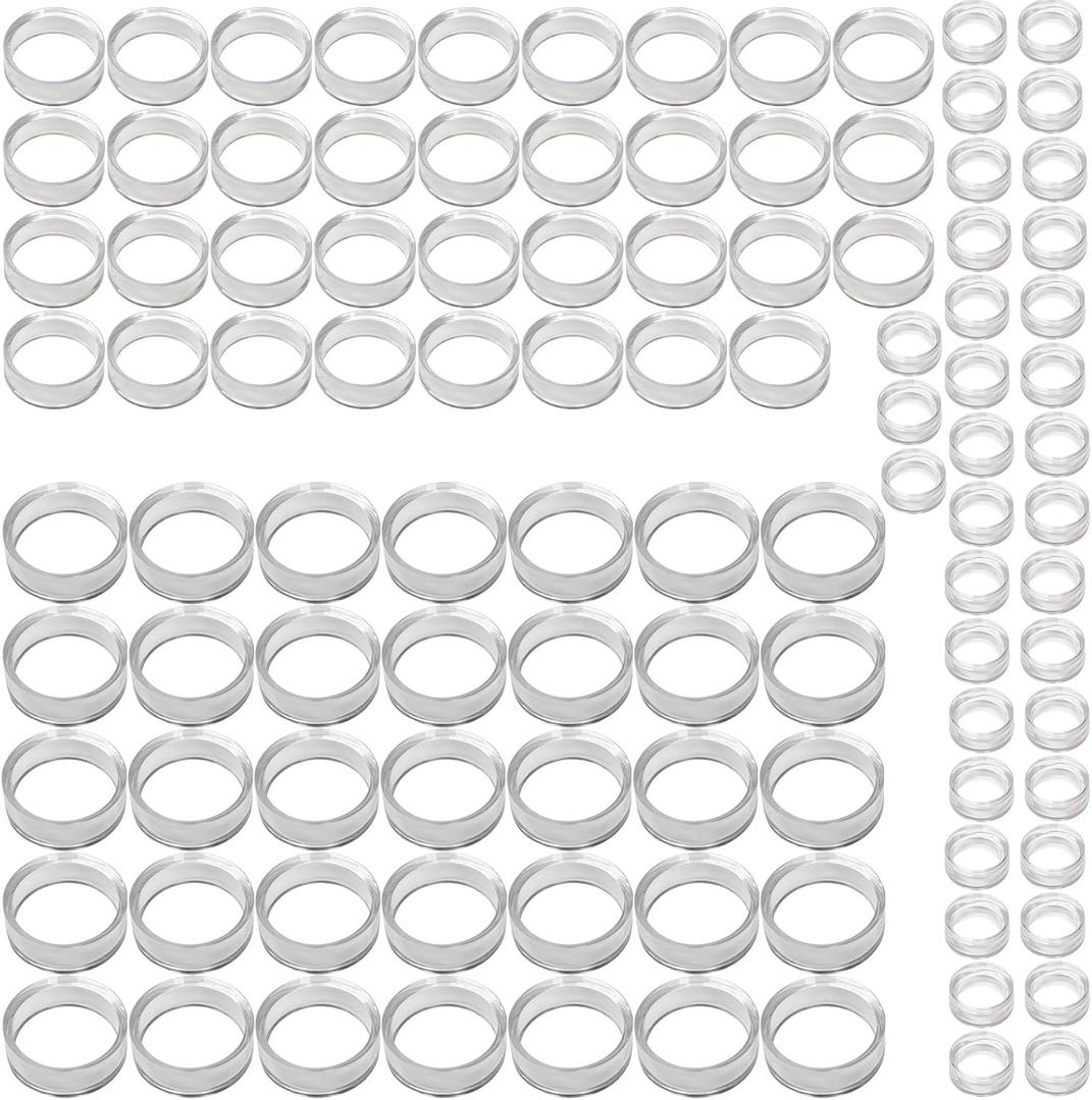 (105 Pack) Baseball Display Stand,Spheres Holder, Clear Baseball Ring, Sphere Stand,Round Display Stand for Golf Ball, Baseball, Softball, Tennis Ball, Spheres, Marbles, 3 Sizes: Large, Medium, Small (105 PCS / 3 sizes)