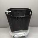 Mind Reader 60L Slim Laundry Hamper, Clothes Basket, Lid, Ventilated, Plastic, Set of 2, Black