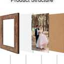 4 x iRahmen 4x6 Picture Frame Set of 4, High Definition Glass Brown Frame, 4 x 6 Wood Rustic Photo Frames for Horizontal or Vertical Display Tabletop and Wall Mounting