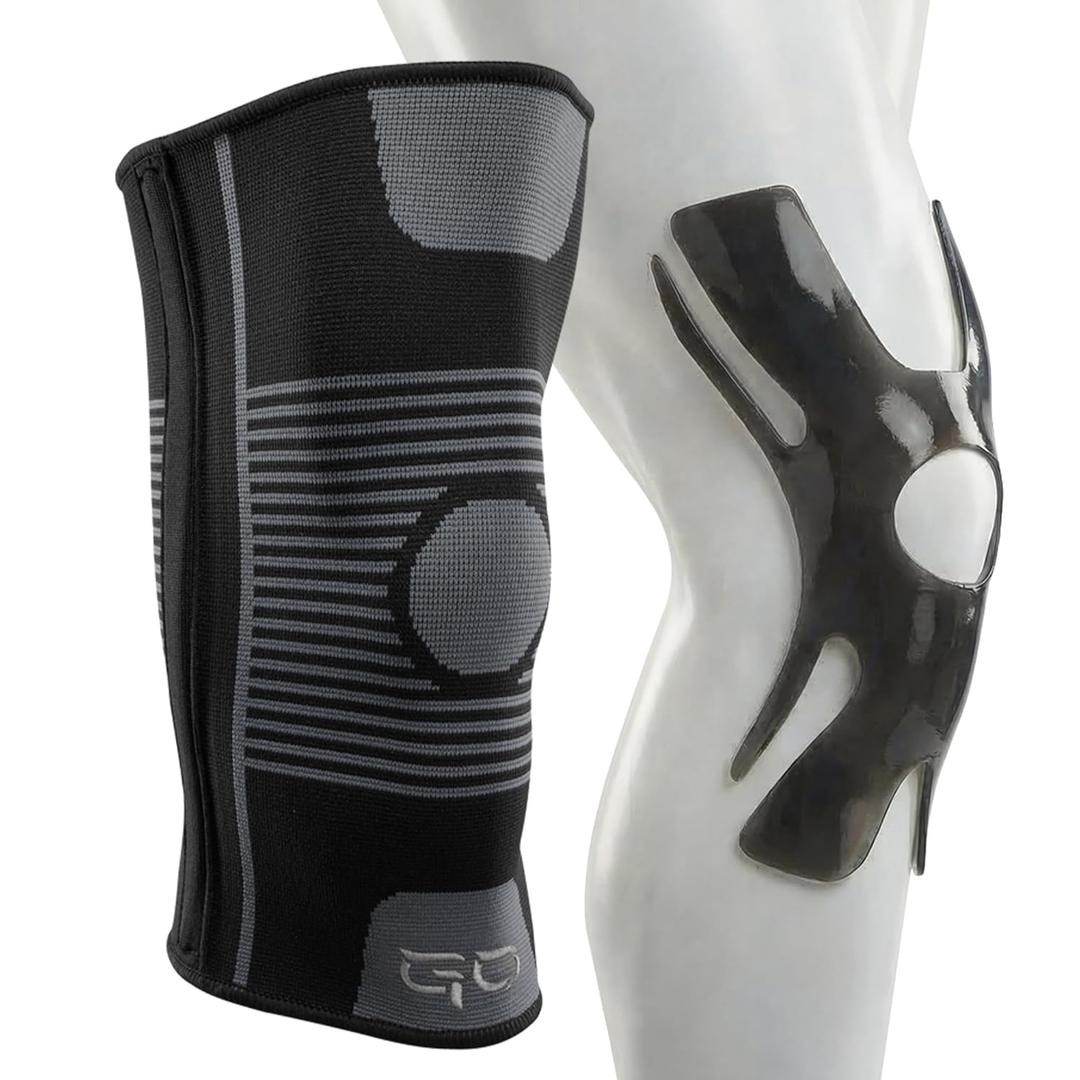 Kinesiology Knee Compression Sleeves - Professional Knee Support Braces for Men and Women for Joint Pain Relief, Swelling, ACL, MCL, FSA and HSA Approved (Black, XX-Large)