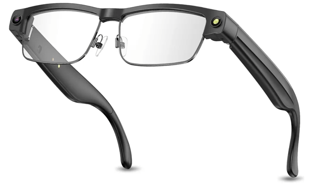 Smart Bluetooth Glasses with HD Camera –1080P Video Recording, AI Voice, Chatgpt, OpenEar Audio, Music,Call, ANC Mic,Fashion Smart Sunglasses with Outdoor UV Protection,Wifi,Translation for Men Women