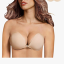 Gueensecret Adhesive Bra, Push up Strapless Self Adhesive Bra, Invisible Silicone Bra for Backless Dress C