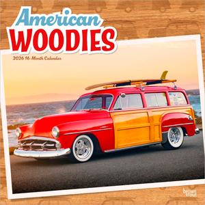 American Woodies 2026 12 X 24 Inch (Hanging) Monthly Square Wall Calendar Plastic-Free