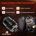 Diesel Oil Filter, 3.0L EcoDiesel Engine, Fit For 21-23 Jeep Gladiator | 20-23 Jeep Wrangler JL, 20-23 Ram 1500 DT 3.0L V6 EcoDiesel, Replaces# 68507598AA, 68498720AA