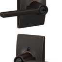 SCHLAGE F51A LAT 716 CEN Latitude Lever with Century Trim Keyed Entry Lock, Aged Bronze