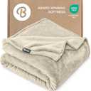 Bare Home Fleece Blanket - Full/Queen - Ultra-Soft Lightweight for Bed, Sofa, and Couch - Luxury Microplush - Cozy Warm Blanket (Full/Queen, Oyster)
