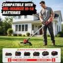 Cordless Weed Wacker for Milwaukee M18 Battery - 12" Electric Weed Eater
Brushless 3-in-1 Wheeled String Trimmer/Lawn Edger/Mower for Lawn Care,Lightweight,Bump Feed,10 Replacement Spools,Tool Only