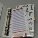 Budget Binder, Cute A6 Money Saving Binder with Zipper Envelopes, PU Leather Money Organizer for Cash, Expense Budget Sheets and Cash Envelopes for Budgeting Wildflower Sketch