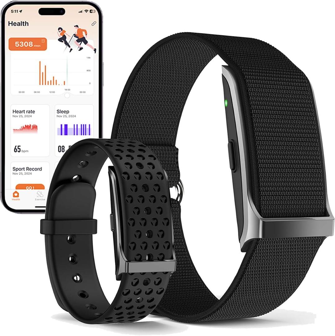 Health Smart Bracelet, Activity & Fitness Trackers/SpO2/ Heart Rate / Blood Pressure/ Sleep Stress/IP68 Waterproof for120 Sport Modes,Automatic Monitoring Wearable Fitness Tracker Comes With Free App (Black)