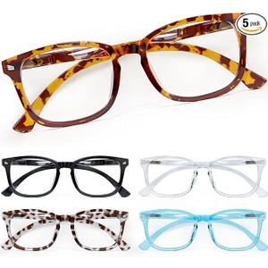 CCVOO Reading Glasses for Women/Men, Eyeglasses, Blue Light Readers for Women/Men, Computer Eye Glasses, Cheaters
+1.5