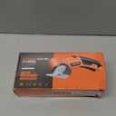 Electric Cardboard Cutter Scissors with LED Light, 2600mAh Rechargeable Battery, Brushless Motor, Tungsten Steel Blade, Cuts Cloth, Leather, Carpet, light orange