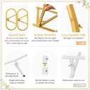 8ft Balloon Arch Stand,Round Backdrop Stand,Golden Circle Wedding Arch Frame for Wedding,Valentine's Day,Birthday,Party,Friends Gathering,Christmas,Garden Decoration