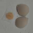 Niidor Sticky Bra Women's Strapless Backless Invisible Push up Silicone Bra with Nipple Covers (Dark Skin Tone)
