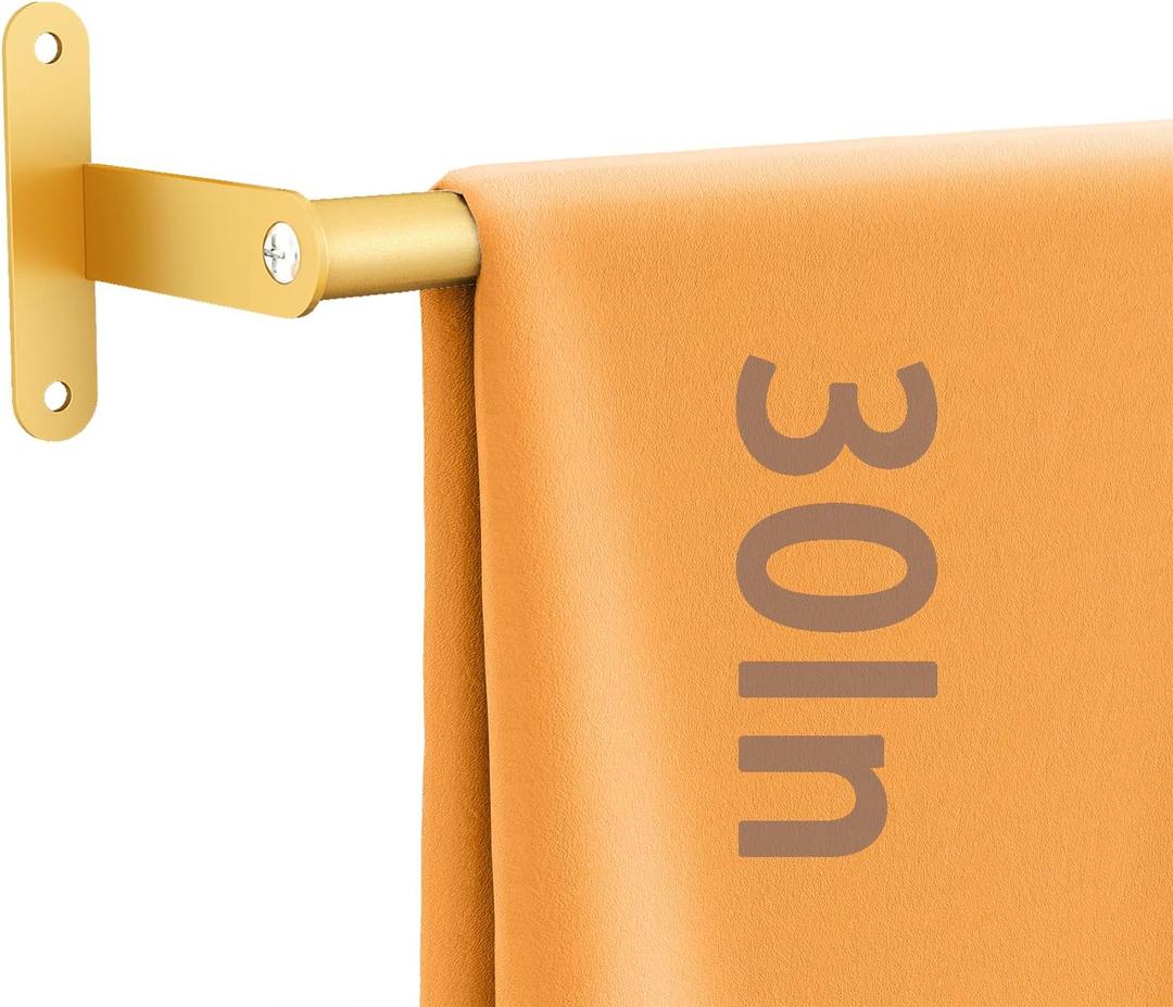 MKO Towel Rod for Bathroom Wall, Heavy Duty Single Towel Racks 30Inch, Modern Towel Racks Hanger Hanging Towels, Stainless SteelGold