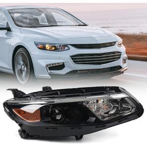 for Chevy Malibu Headlight Assembly 2016 2017 2018 Replacement Chevrolet Head Light Halogen Projector Headlamp Right Passenger Side 84653388