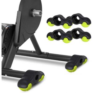 4 Pack Bike Trainer Rocker Feet, Indoor Bike Trainer Stand Rocker Feet Adapters, Indoor Cycling Snap Rocker Feet Adapters with 8 Pack Tennis Balls for Wahoo Kickr Core 1,Indoor Cycling Accessories
