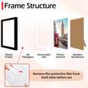 8x10 Picture Frame Set of 8, Black Photo Frames for Tabletop or Wall Display, Fits Pictures 5x7 with Mat or 8x10 Without Mat, Frame Collage with HD Plexiglass for Gallery Home Wall Decor