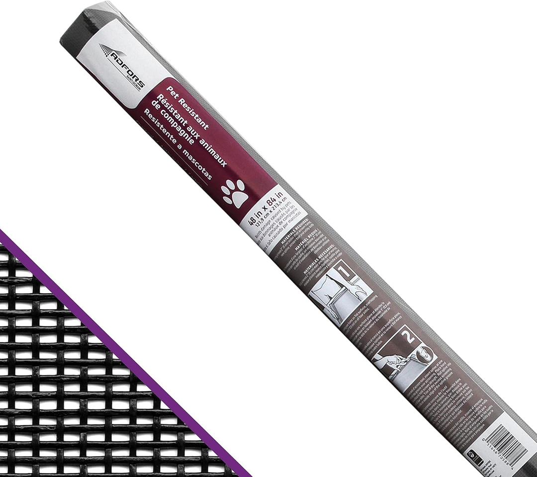 Saint-Gobain ADFORS FCS8994-M Premium Pet Screen, 48" x 84", Charcoal