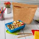 PRETYZOOM Kraft Bento Bag 12.20X11.81X4.33In Reusable Lunch Box Bag Environmentally-Friendly Insulated Cooler Tote Foldable Lightweight for Work Picnic