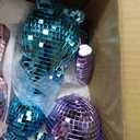 Lanpn 3PCS Mosaic Glass Bunny Easter Decorations, Decorative Disco Rabbit Sculptures for Easter Centerpieces, Spring Tabletop & Shelf Decor, Home Decoration Seasonal Gift (Pink, Purple, Blue)