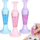 VILLCASE 3pcs Diamond Art Pens, Flower Pot Shaped Diamond Art Painting Tools, Manual Point Drill Pen Bead Dot Tools for DIY Mobile Phone Kits and Nail Accessories (Non-Automatic)