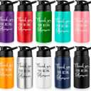 Pinkunn 10 Pack Water Bottles Bulk Appreciation Thank You for Being Awesome Gifts 17 Oz Personalized Aluminum Water Bottles Lightweight Sport Tumbler for Group Gift Party Favors (Bright Color)