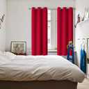BGment Room Darkening Curtains 72 Inches Long - Grommet Thermal Insulated Drapes Window Treatment Curtains for Bedroom, 2 Panels, 42 x 72 Inch, Red
