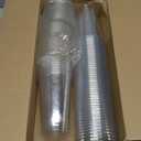Alaeseje 50 Pack Clear Plastic Cups with Strawless Sip Lids,20 oz Iced Coffee Cups with Lids,Disposable PET Crystal Cups,Round Bottom To Go Cup for Iced Coffee Juice Smoothie Cold Beverage