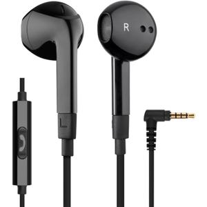 LUDOS FEROX Wired Earbuds in-Ear Headphones, Earphones with Microphone, Noise Isolation Corded for 3.5mm Jack Ear Buds for iPhone, Samsung, Computer, Laptop, Kids, School Students (Black)