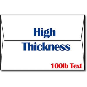 Ultra Thick White A9 Envelopes - Sturdy, Durable, Heavyweight Envelopes for Invitations & Greeting Cards (100 Pack)