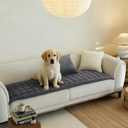WRWWRW Couch Covers for 3 Cushion Couch Sofa Pet Friendly,Non-Slip Sofa Cover Washable (27.6" x 59", Bg-dark Gray)