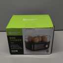 Annie & Mia Design Electric Egg Cooker, Stainless Steel 8 Egg Capacity egg boiler, 500W, Hard, Medium, Soft Boiled Egg Poacher, egg steamer, Multi-function, Knob Auto Shut-Off Function (Black)