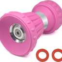 Cyprium Water Hose Nozzle Spray Water Nozzles For Garden Fireman Style Hose Nozzle Outdoor Hose Nozzle Sprayer High Pressure Watertight Connections For Reliable Use In Gardening, Cleaning, Pink