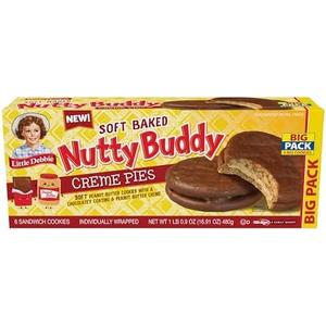 Little Debbie Nutty Buddy Creme Pie Big Pack, 16.9 oz Box 2 Pack, Best Buy: Sep 03, 2025