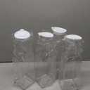 Laundry Detergent Dispenser Bottle 53oz with Label,4 Pack Liquid Laundry Dispenser,Plastic Detergent Dispenser for Laundry Room Organization and Storage,White Lid