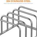 Cutting Board Organizer Stand Holder,304 Stainless Steel Chopping Board Holder,Pot Pan Lid Holder Rack kitchen Shelf Bakeware,Cookie Sheets Organizer (1.0 Inch Width Slots)