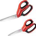 Goldblatt 2PCS Heavy Duty Scissors, Multipurpose Shop Scissors with Stainless Steel Blade and Comfortable Handle, Easy Cutting Cardboard, Wires, Leather, Fabric