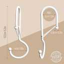 6 Purse Hanger for Closet. Tote Hanger. S-Shaped Hooks S Hooks Twist Design. Anti Drop S-Shaped Hook for Hanging Handbags with Safety Buckle to Prevent Falls. Heavy Duty. (White, Twisted)