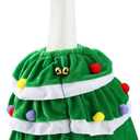 Christmas Porch Goose Costume, 19.7in/50cm Christmas Tree Goose Outfit Clothes with Hat for Winter Holiday Outdoor Garden Yard Patio Lawn Statues Decoration