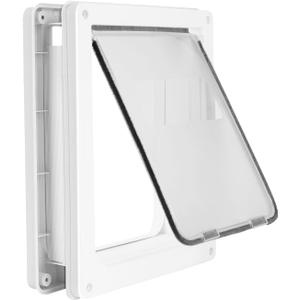 Large Doggie Door with Magnetic Locking Panel for Home Security - Durable & Weatherproof Outer Size 16.9x14in for Medium to Large Dogs, Cats, Pets. Easy to Install